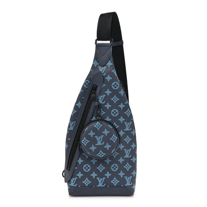 Louis Vuitton Monogram Shadow Duo Slingbag Navy River Blue 1 of 11