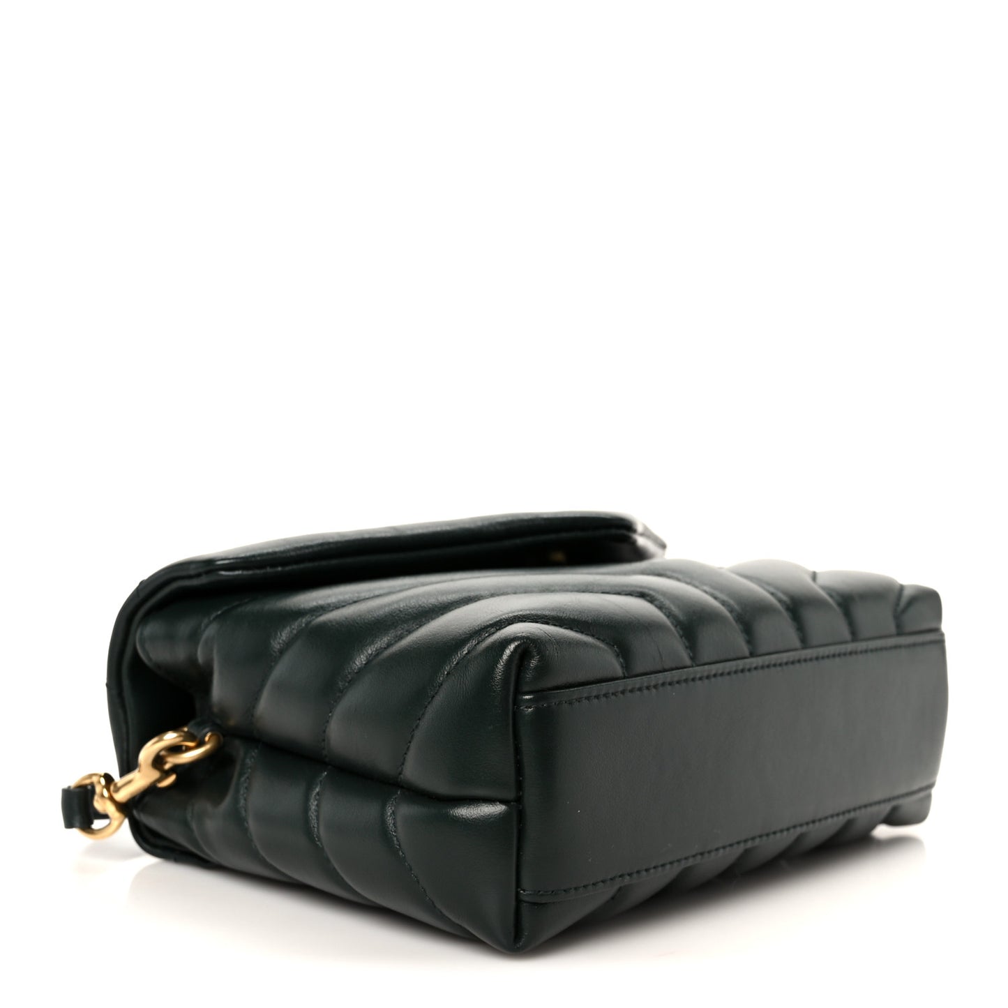 Calfskin Y Quilted Monogram Toy Loulou Crossbody Bag Deep Green
