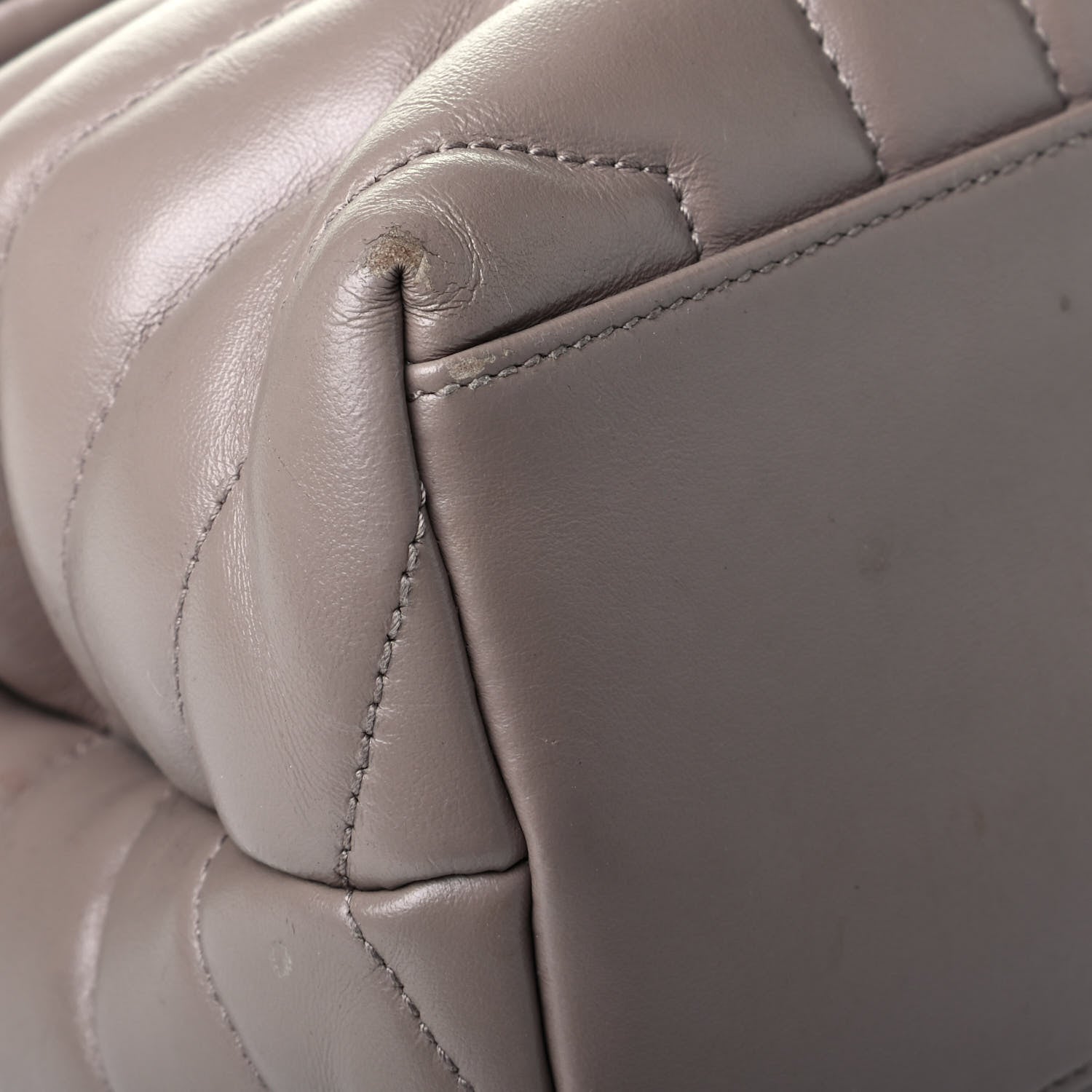 Saint Laurent Calfskin Y Quilted Monogram Medium Loulou Chain Satchel Light Natural 6 of 8