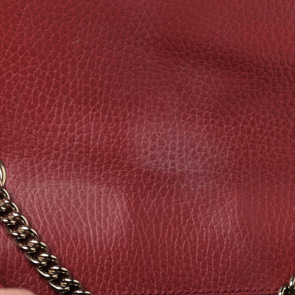 Gucci Dollar Calfskin Small Interlocking G Shoulder Bag Red 13 of 15