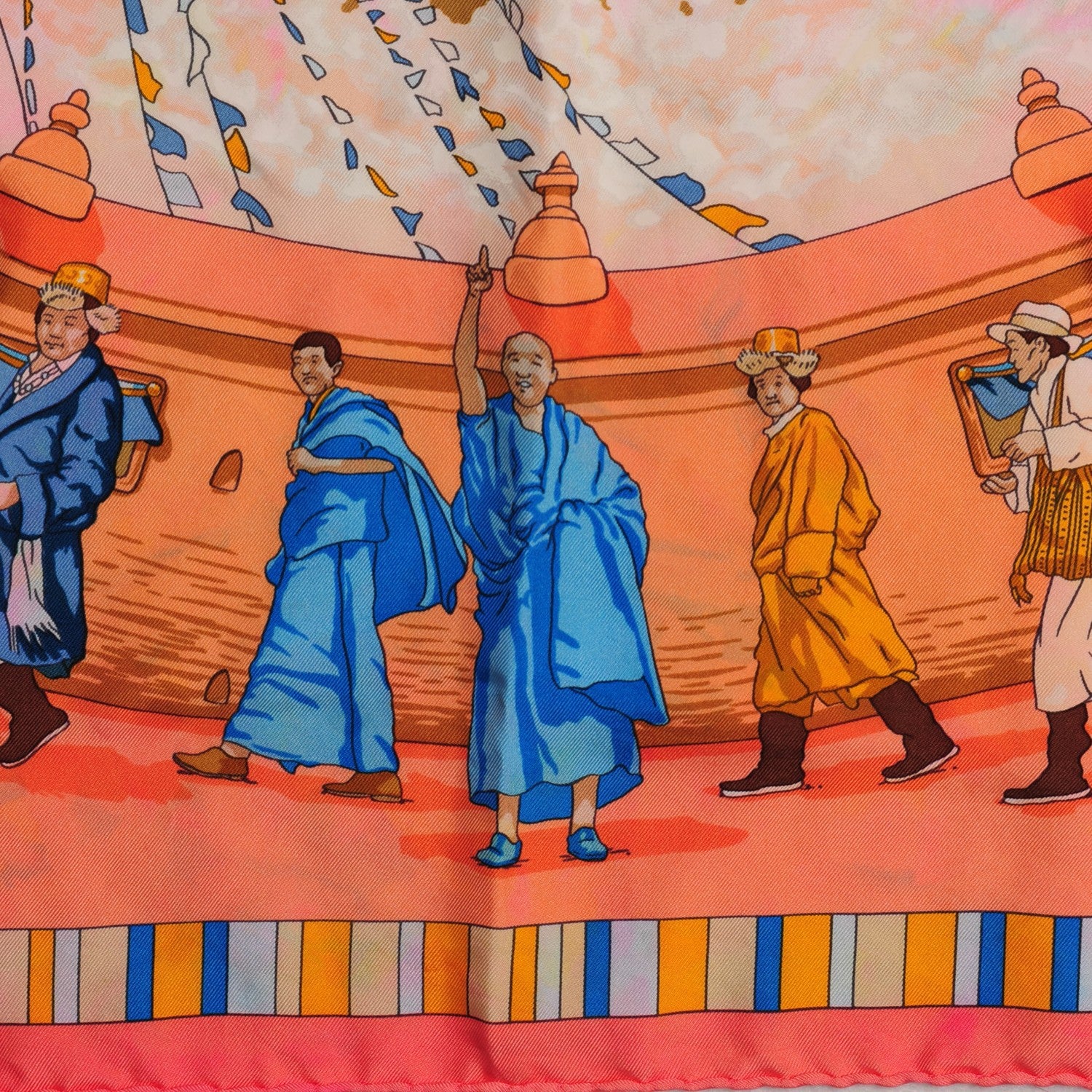 Hermes Silk Prieres au Vent Scarf 90 7 of 8