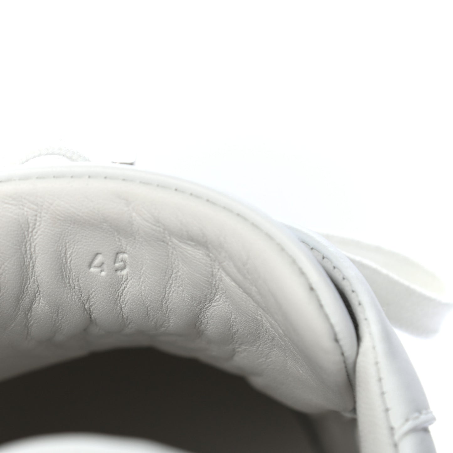 Calfskin Mens Day Sneakers 45 White