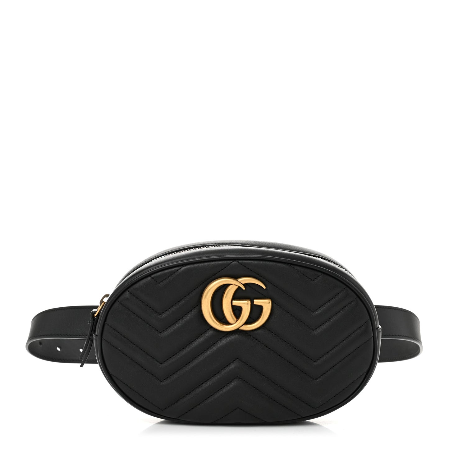 Calfskin Matelasse GG Marmont Belt Bag 85 34 Black