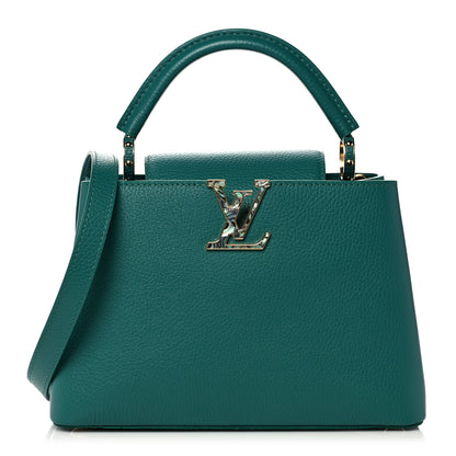Louis Vuitton Taurillon Abalone Capucines BB Emerald 1 of 11