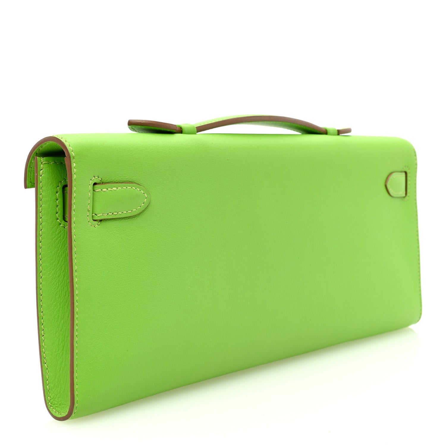 Hermes Swift Kelly Cut Clutch Pochette Kiwi 3 of 7