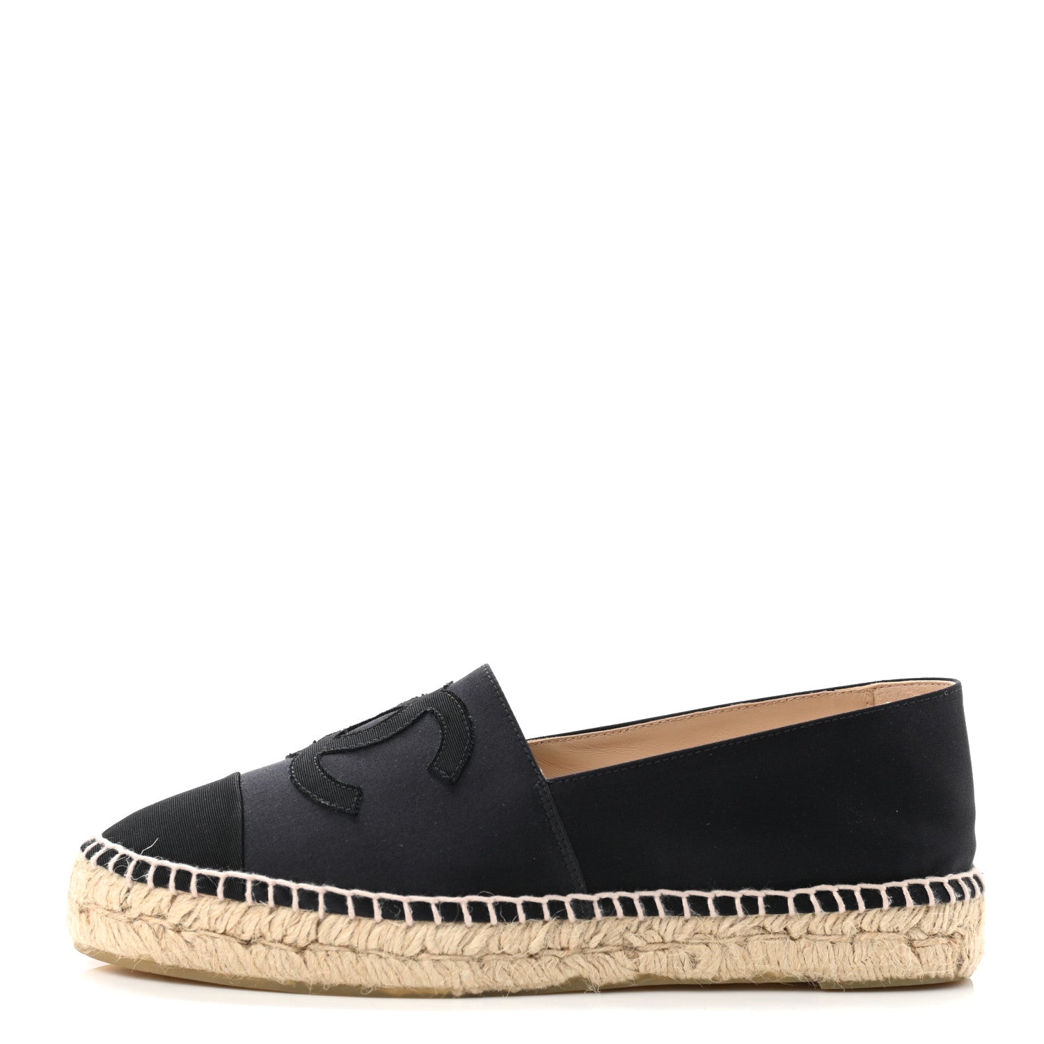 Chanel Satin Grosgrain CC Espadrilles 39 Black 1 of 10