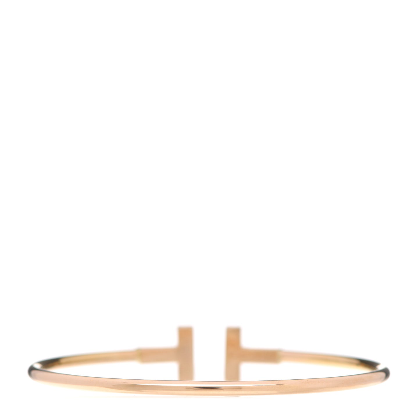 18K Yellow Gold Diamond T Wire Bracelet
