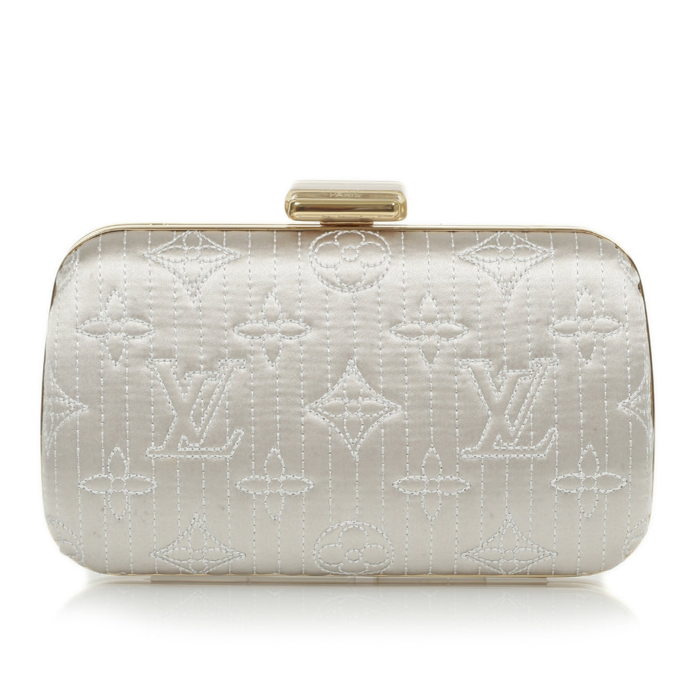 Monogram Motard Minaudiere Clutch Pearl