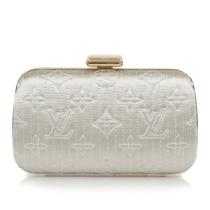 Louis Vuitton Monogram Motard Minaudiere Clutch Pearl 1 of 11