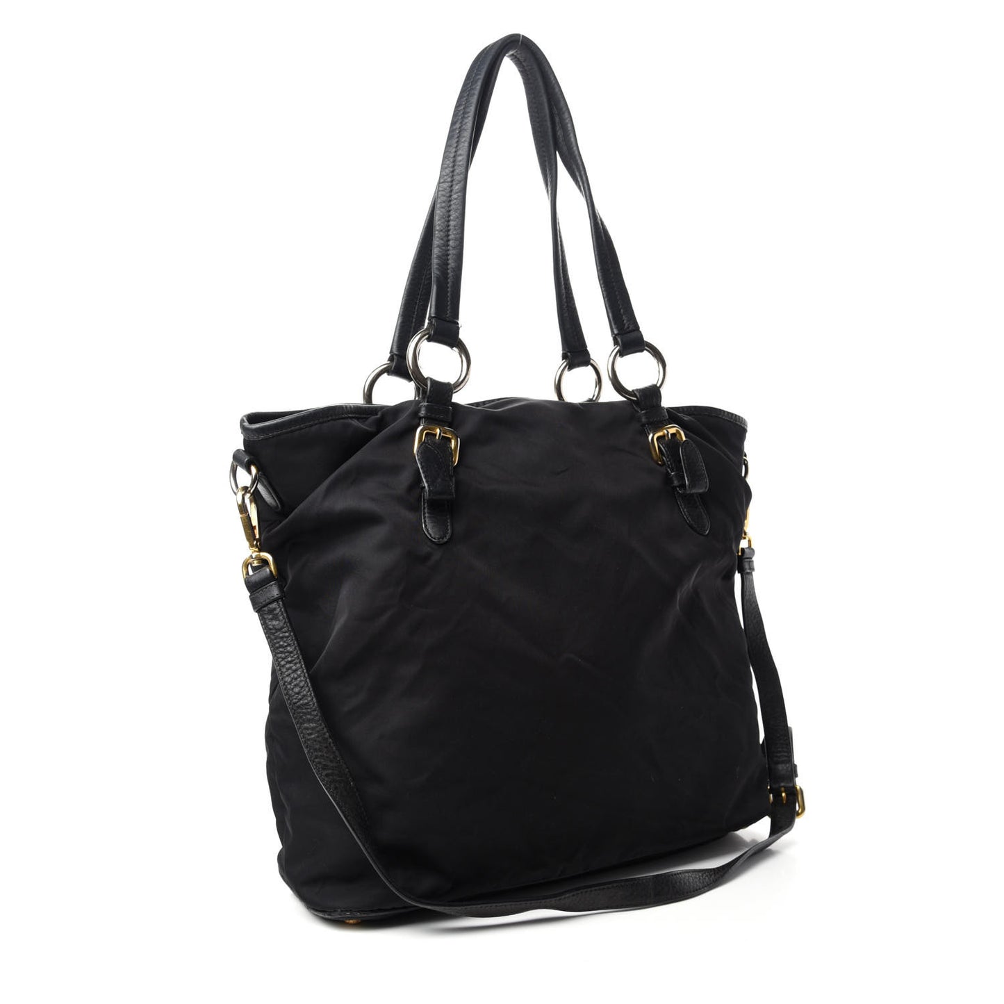 Saffiano Tessuto Nylon Tote Black