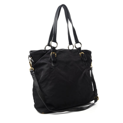 Prada Saffiano Tessuto Nylon Tote Black 3 of 13