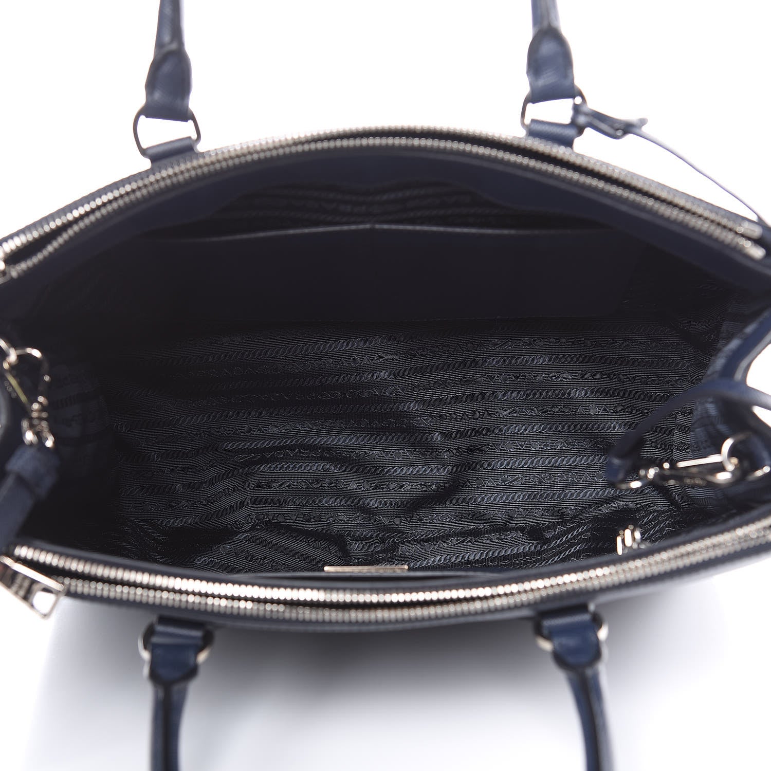 Prada Saffiano Medium Galleria Double Zip Tote Baltico 5 of 9
