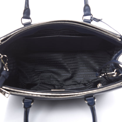 Prada Saffiano Medium Galleria Double Zip Tote Baltico 5 of 9