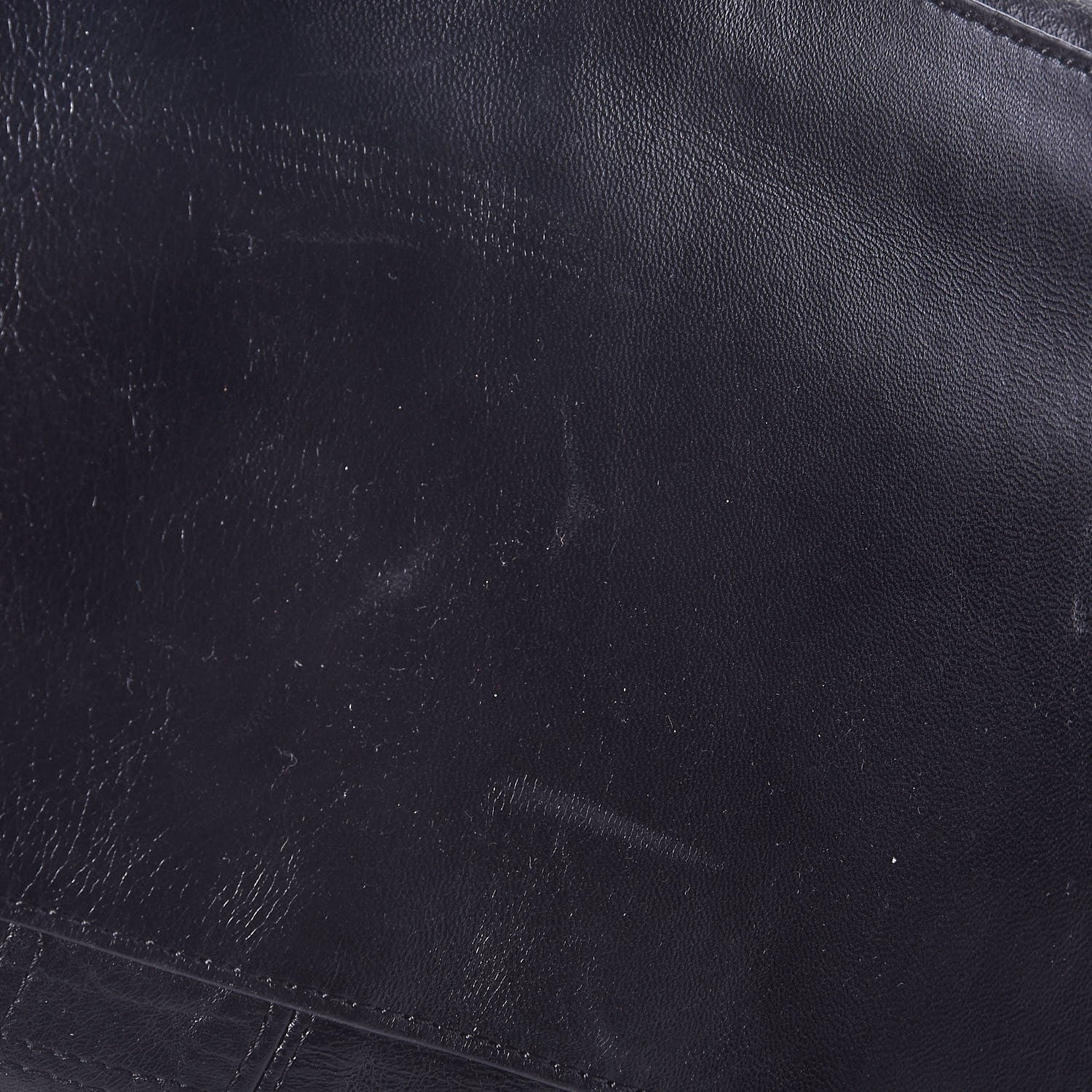 Chanel Lambskin Square Stitched Lax Shopping Tote Black 9 of 10