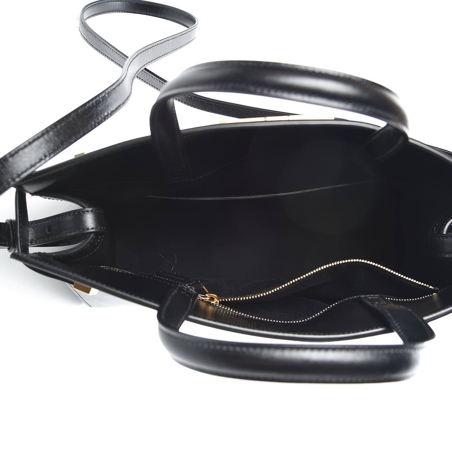 Saint Laurent Calfskin Small Manhattan Shopper Tote Black 6 of 11