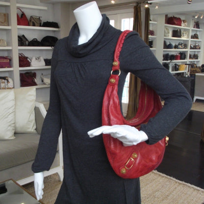 Balenciaga Chevre Giant Hobo GGH Tomate 2 of 16