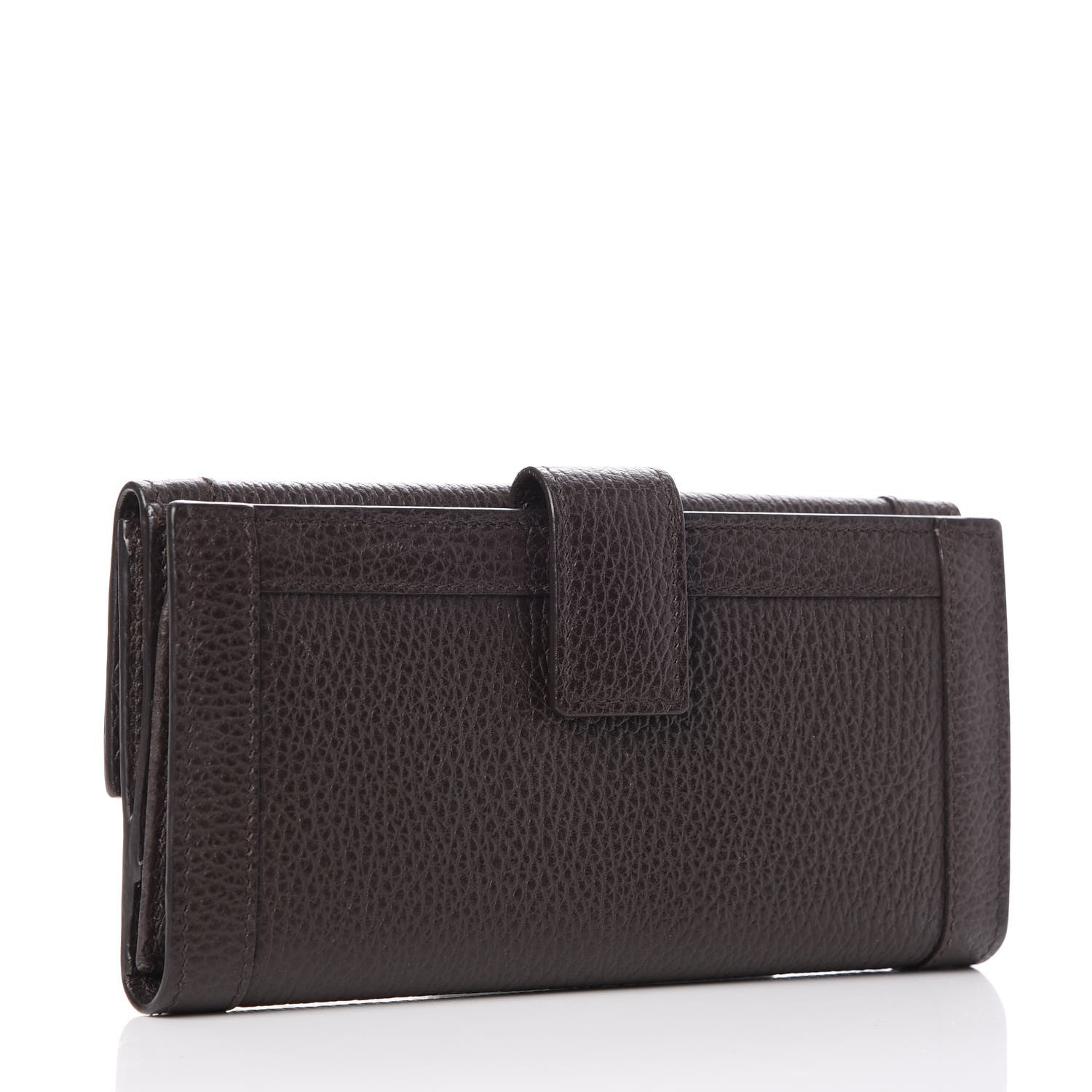 Gucci Calfskin Continental Charmy Wallet Dark Brown 3 of 8