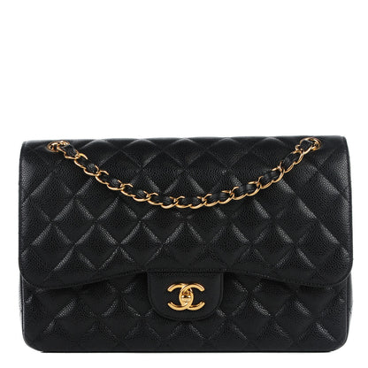 Chanel Caviar Quilted Jumbo Double Flap Black 1 of 9