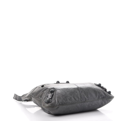 Balenciaga Agneau Giant Brogues Hardware Besace Hobo Storm 4 of 12
