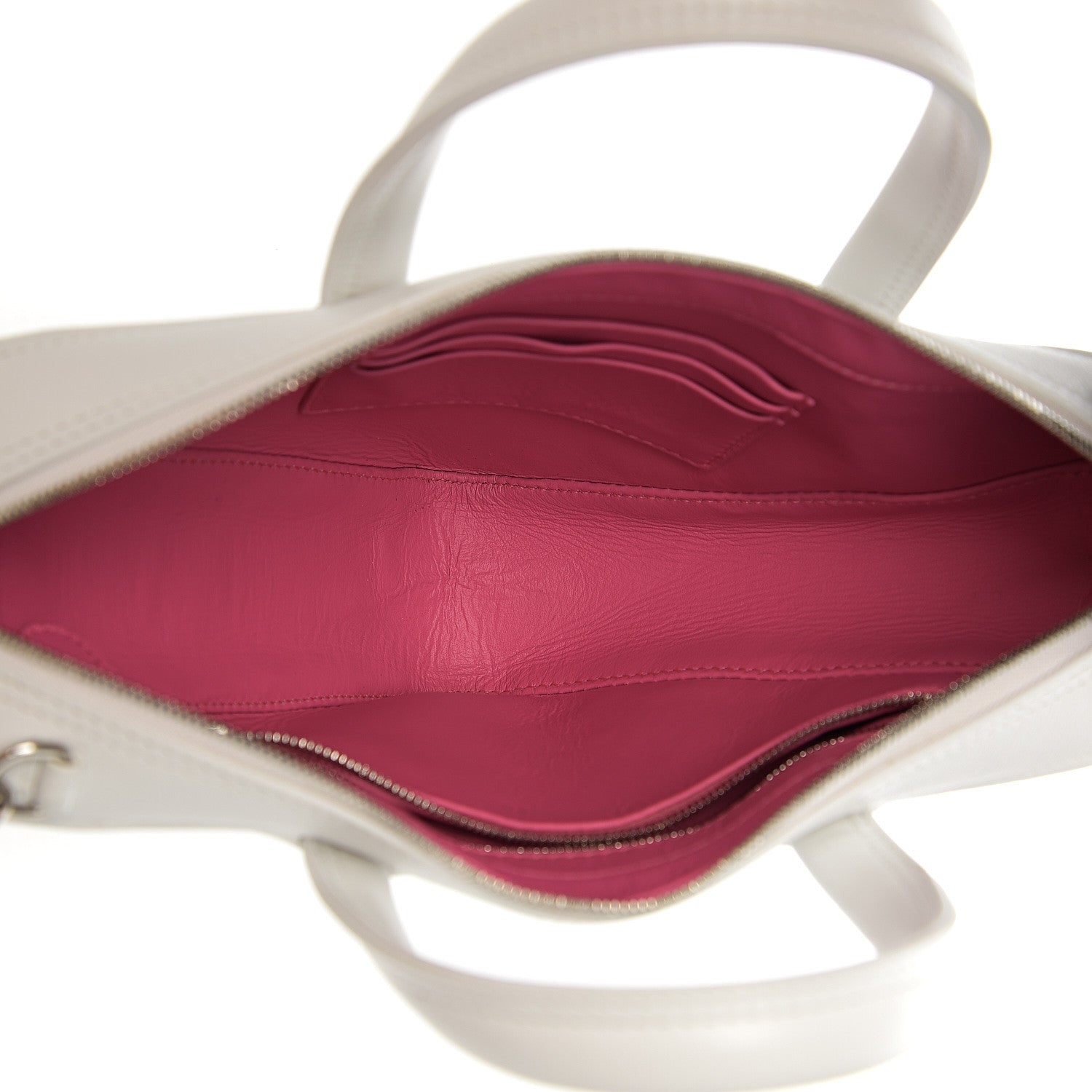 Balenciaga Calfskin XS Triangle Chain Duffle White 4 of 8