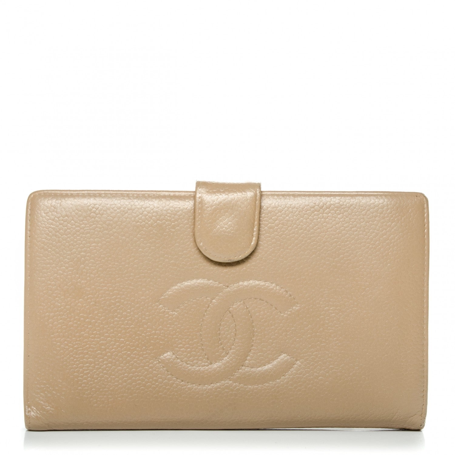Chanel Caviar Timeless CC French Wallet Beige 1 of 6