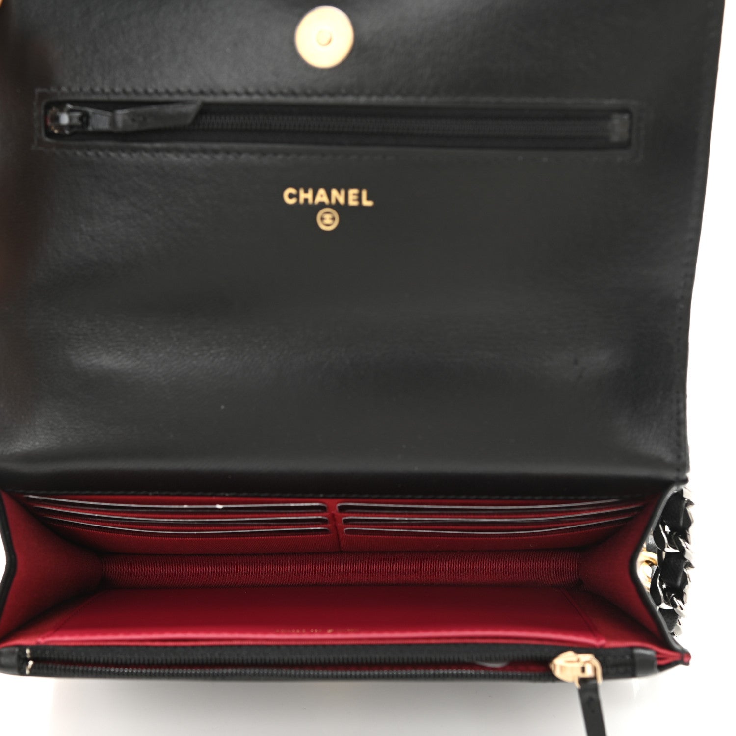 Chanel Goatskin Quilted Chanel 19 Wallet On Chain WOC Black 5 of 10