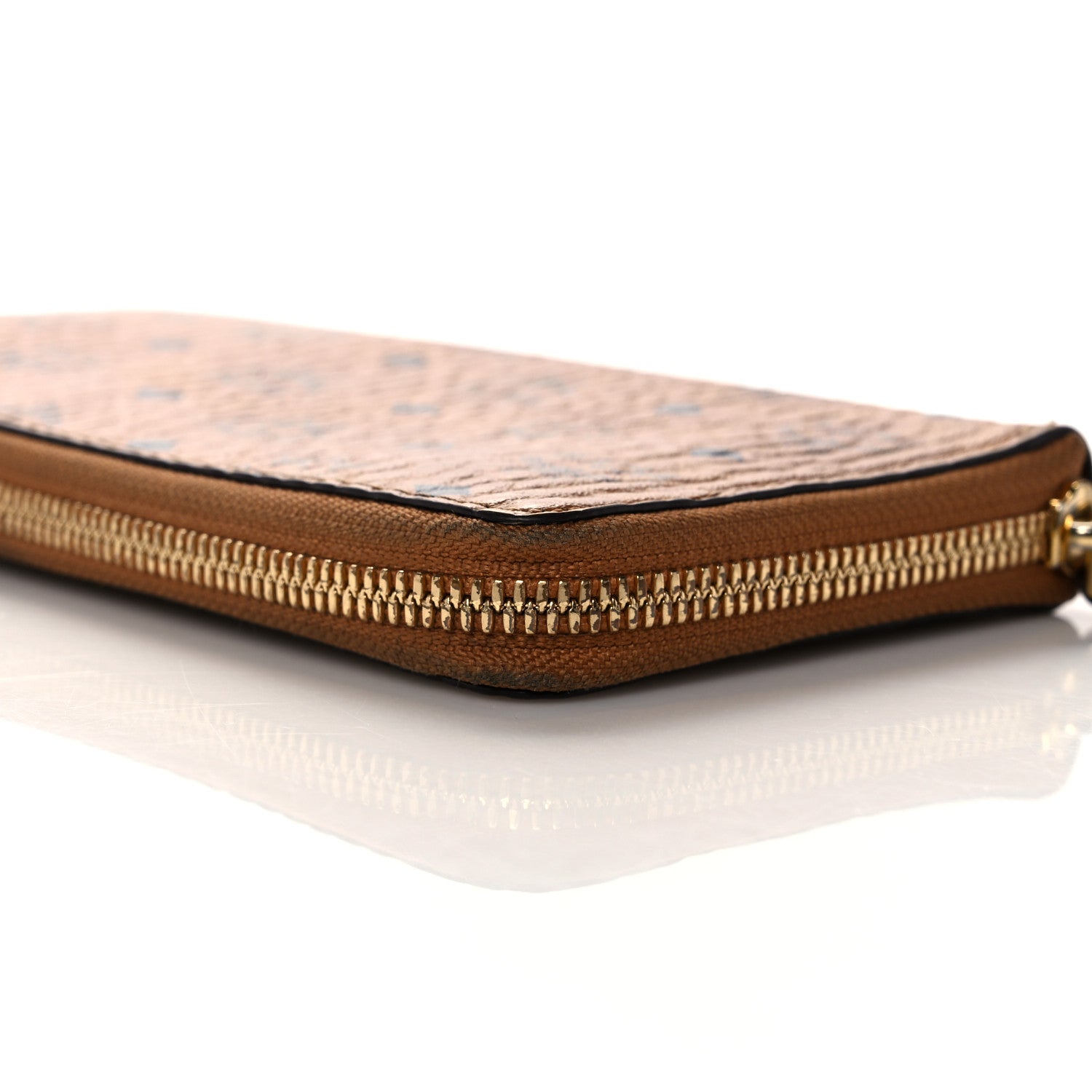 MCM Visetos Large Zip Around Wallet Cognac 11 of 14