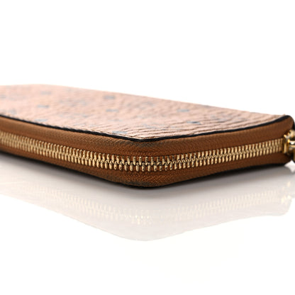 MCM Visetos Large Zip Around Wallet Cognac 11 of 14