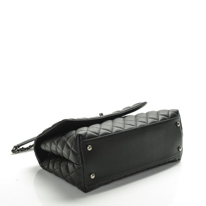 Chanel Caviar Lizard Quilted Small Coco Handle Flap Black 4 of 7