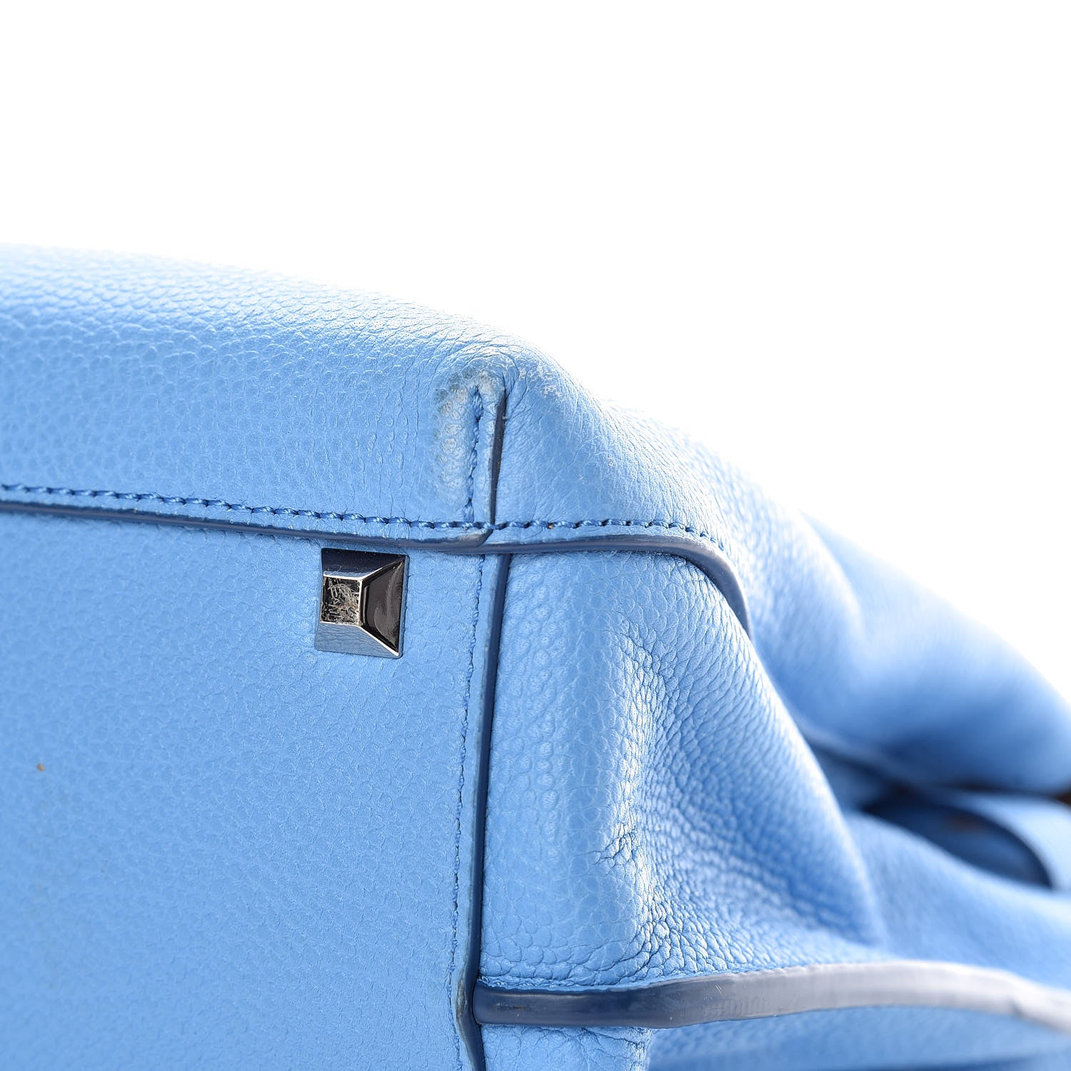 MCM Grained Calfskin Medium Milla Tote Tile Blue 13 of 14