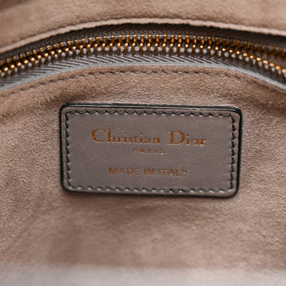 Christian Dior Calfskin Cannage Studded Medium Supple Lady Dior Grey 6 of 14