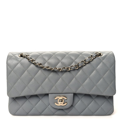 Chanel Caviar Quilted Medium Double Flap Grey 1 of 11