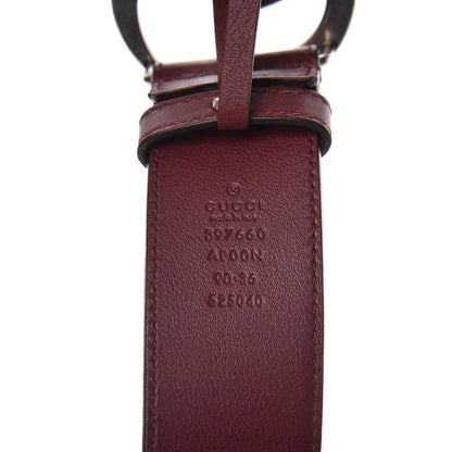 Gucci Moon Calfskin Nickel Double G 40mm Belt 90 36 Strong Red 4 of 7