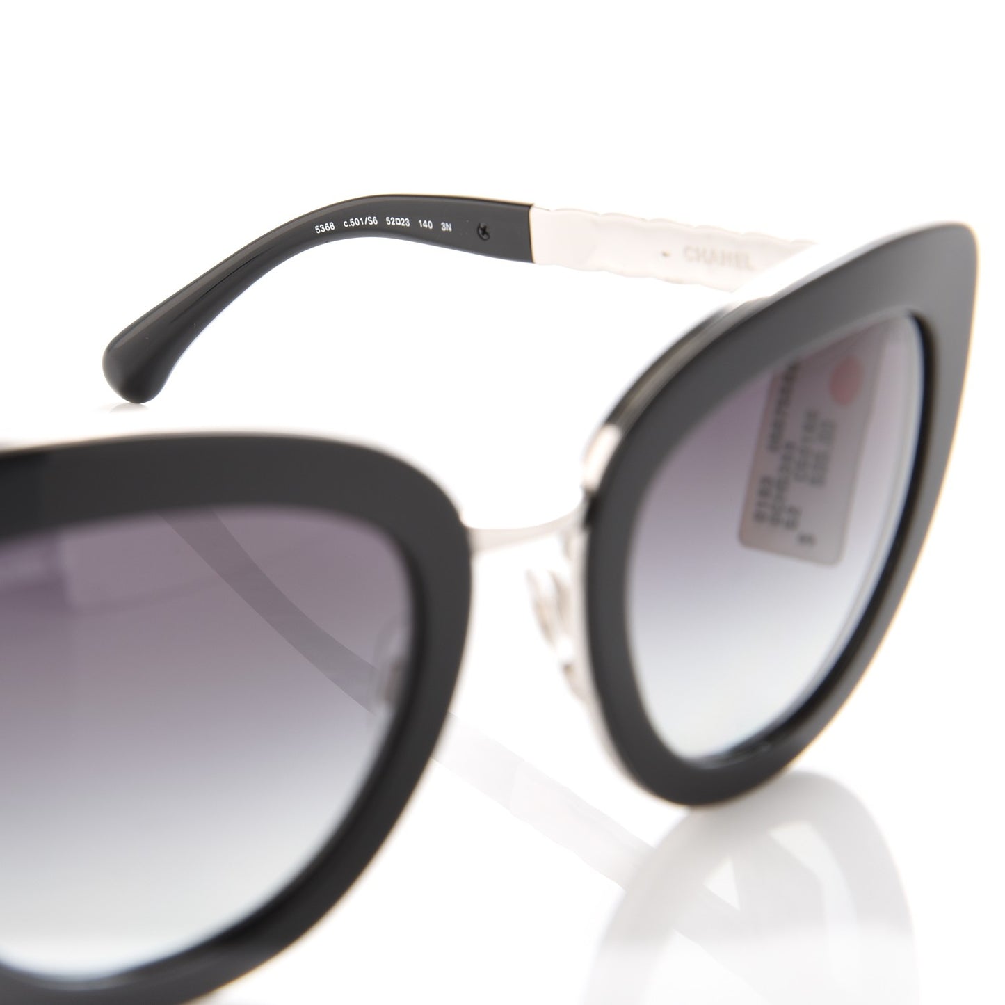 Cat Eye Quilted Sunglasses 5368 Black