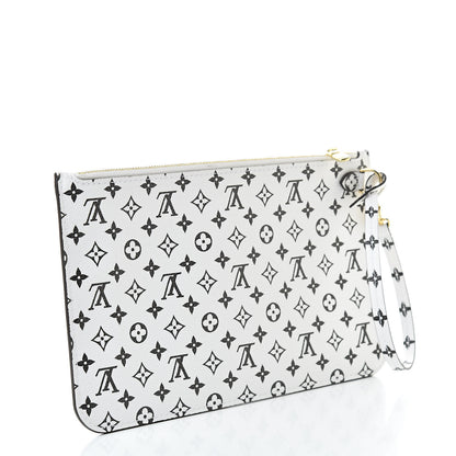 Louis Vuitton Monogram Giant Neverfull MM GM Pochette White 3 of 7