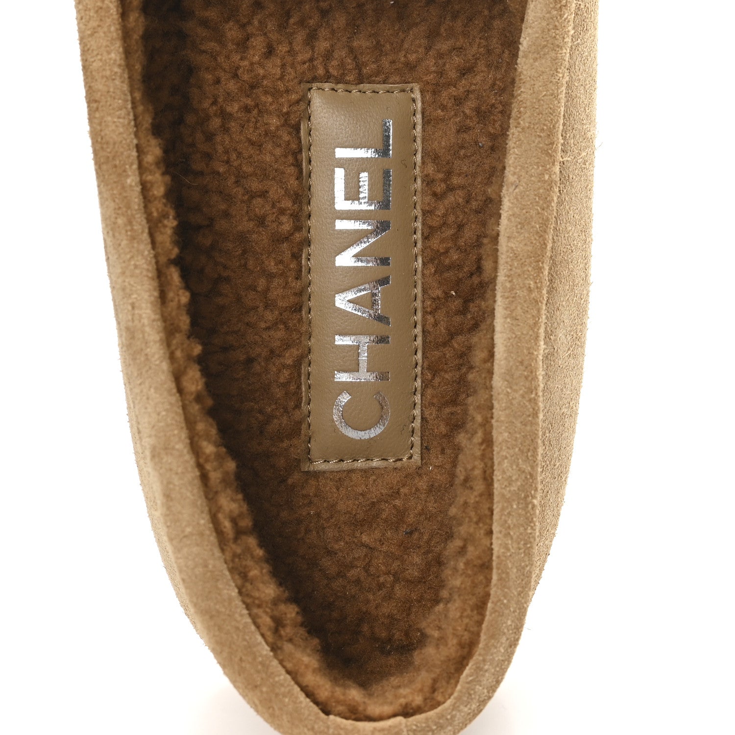Chanel Suede Calfskin CC Loafers 39 Dark Beige 8 of 10