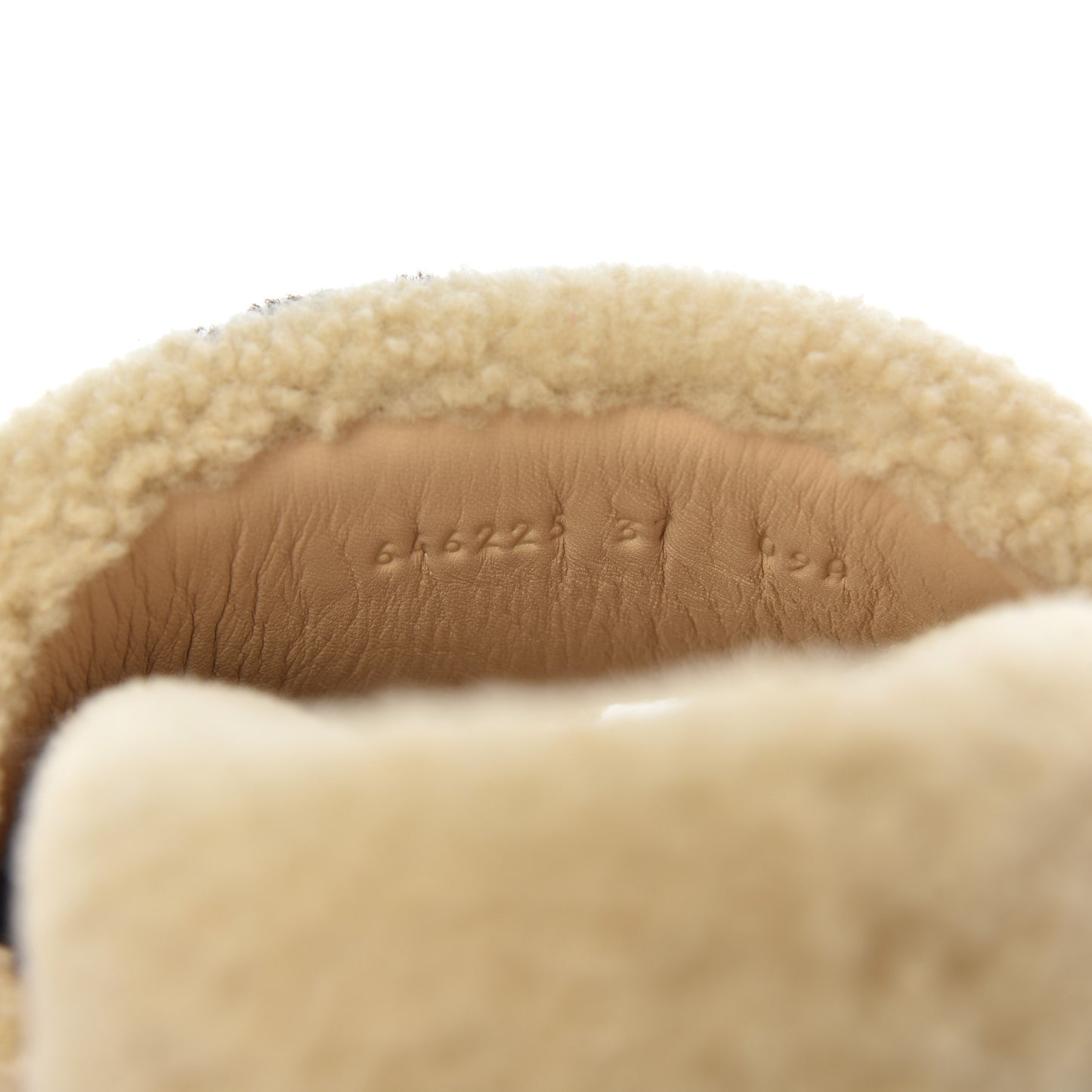 Merino Interlocking G Slide Sandals 37 Butterscotch Cocoa