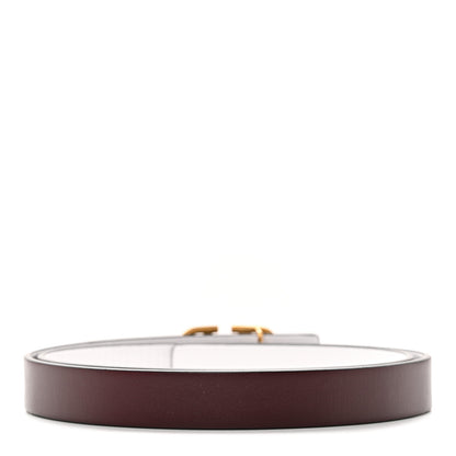 Valentino Garavani Glossy Calfskin VLogo Reversible 40mm Belt 75/30 Rubino White 2 of 10