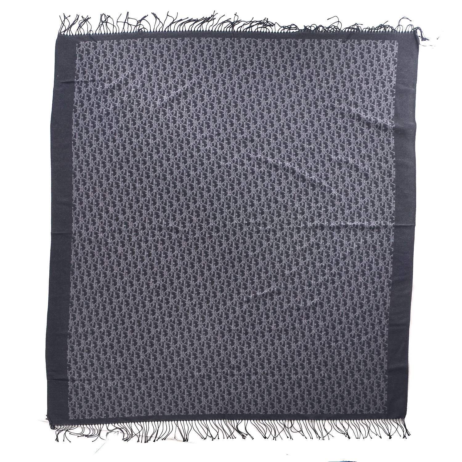 Christian Dior Wool Monogram Throw Black 1 of 6
