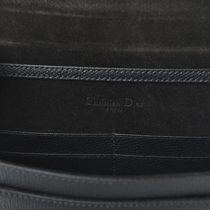 Christian Dior Grained Calfskin Diorama Wallet on Chain Pouch Black 8 of 9