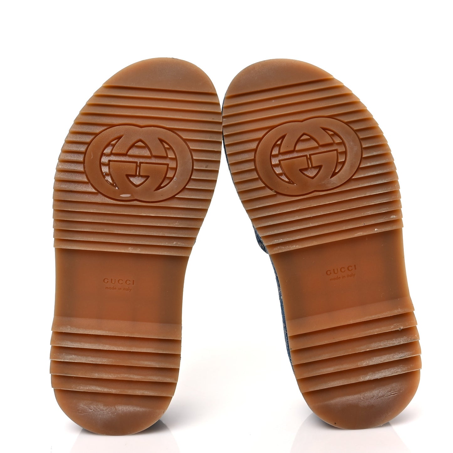 New Denim GG Monogram Angelina Platform 55mm Slide Sandals 35.5 Blue Tea
