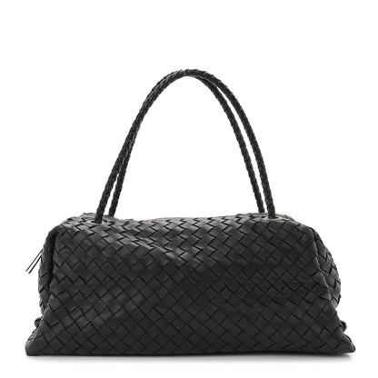 Bottega Veneta Nappa Intrecciato Satchel  Black 1 of 10