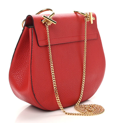 Chloe Grained Lambskin Drew Shoulder Bag Plaid Red 2 of 10