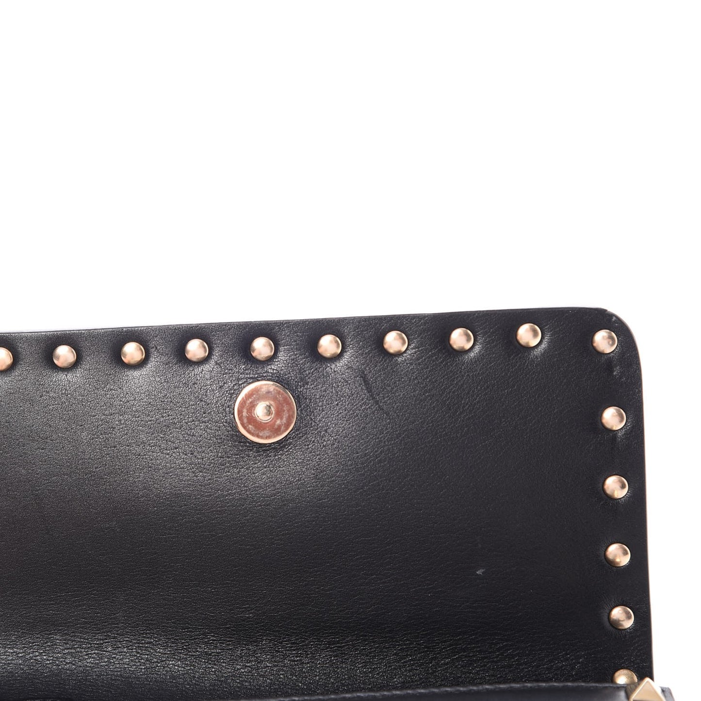 Vitello Mini Rockstud Chain Flap Crossbody Bag Black