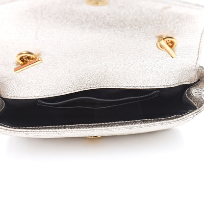 Saint Laurent Metallic Nappa Matelasse Chevron Classic Monogram Baby Chain Bag Gold 5 of 12