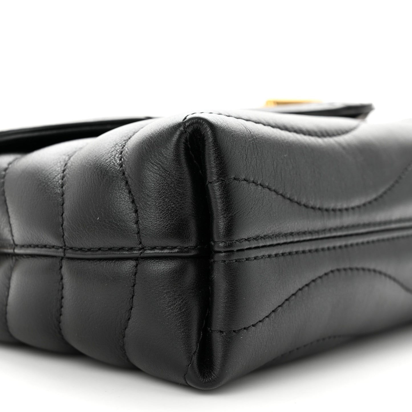 Calfskin LV New Wave Chain Bag Black