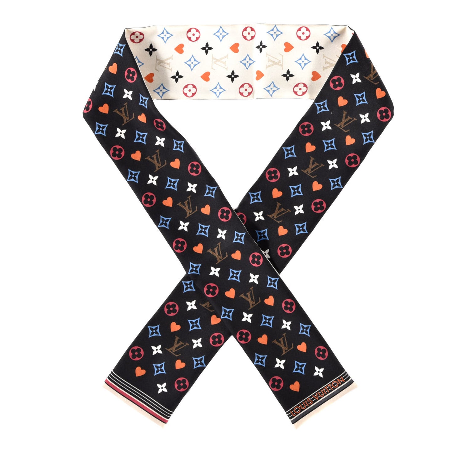 Silk Game On Bandeau Black White