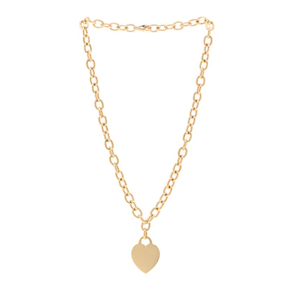 Tiffany 18K Yellow Gold Heart Tag Necklace 3 of 4