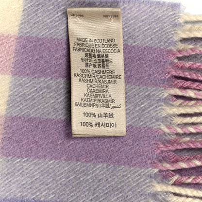 Burberry Cashmere Giant Heritage Check Fringe Scarf Pink 4 of 6