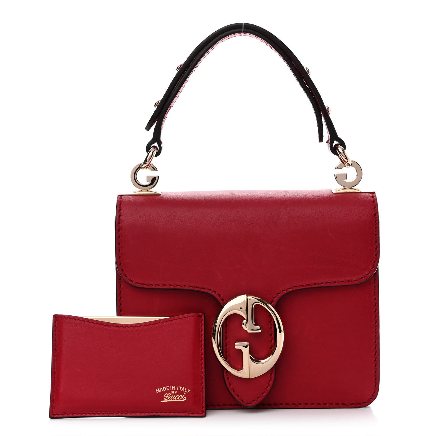 Gucci Calfskin Small 1973 Shoulder Flap Bag Hibiscus Red 1 of 19
